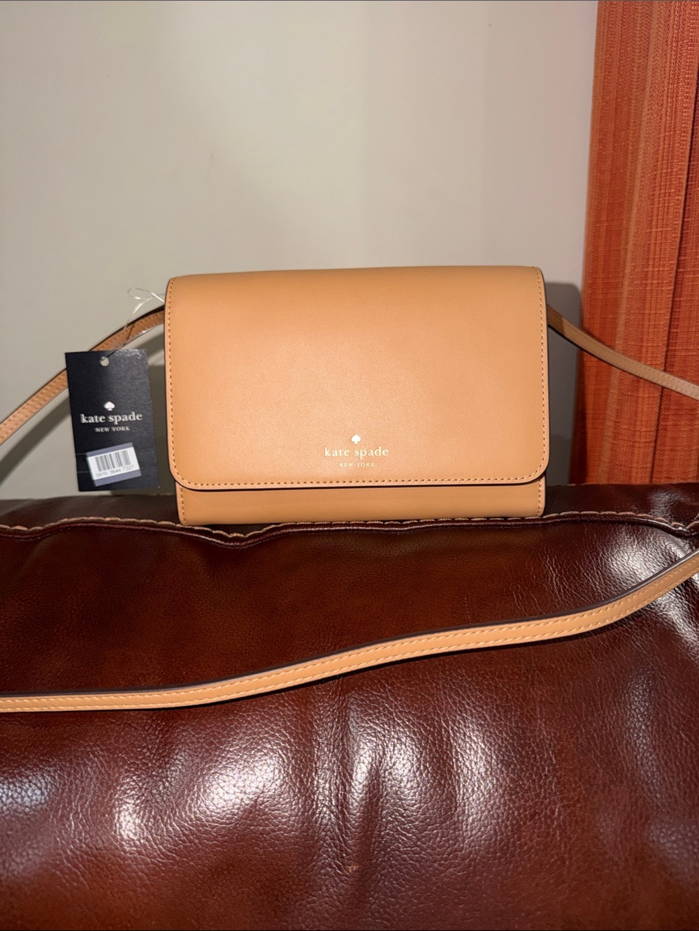 ‼️NEW Kate Spade Kerri Tiramisu Mousse Leather Crossbody Bag